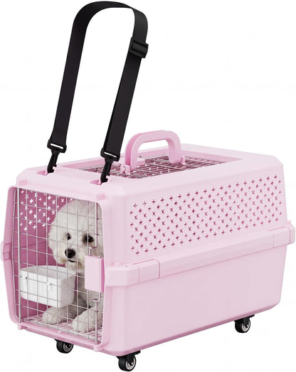 Airline-Approved Pet Carrier: Hard-Sided Crate for Cats & Dogs