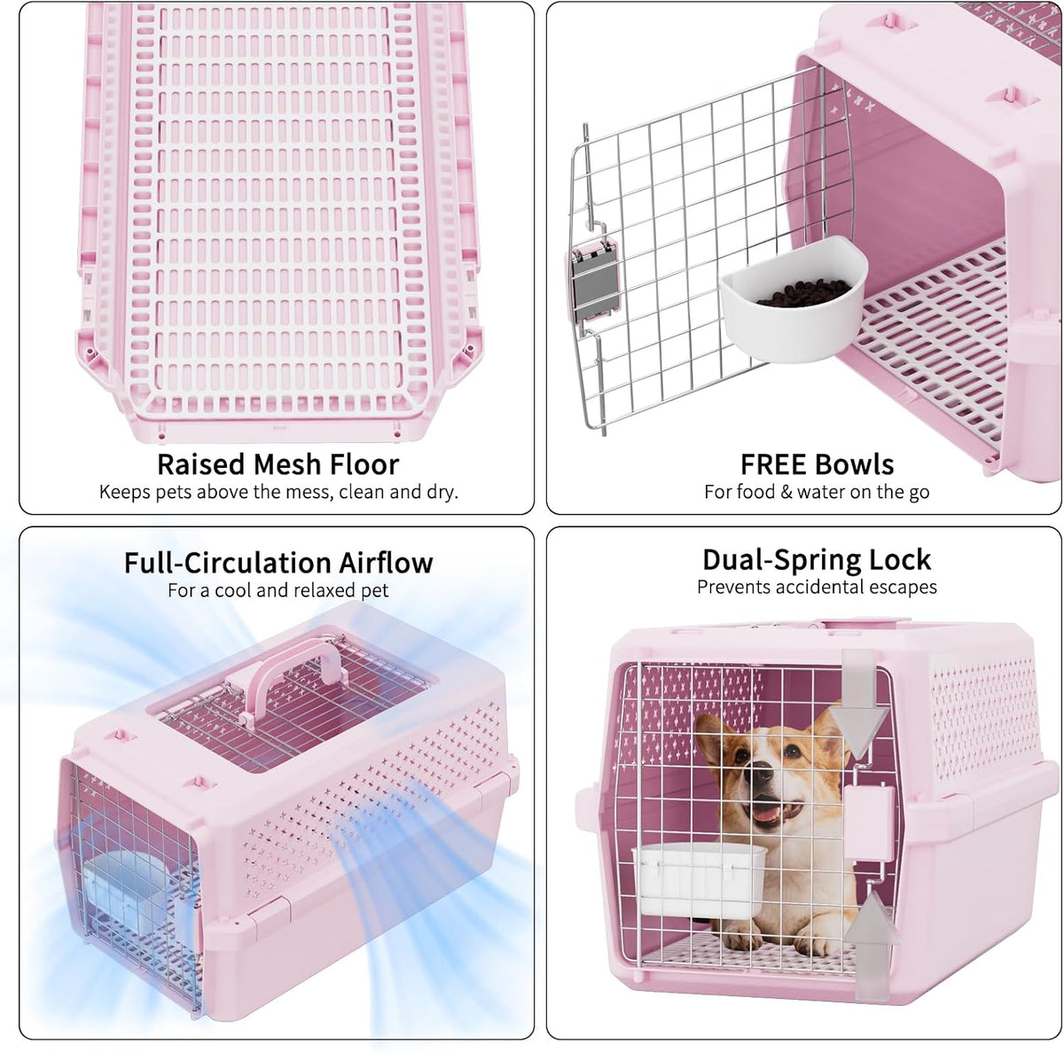 Airline-Approved Pet Carrier: Hard-Sided Crate for Cats & Dogs