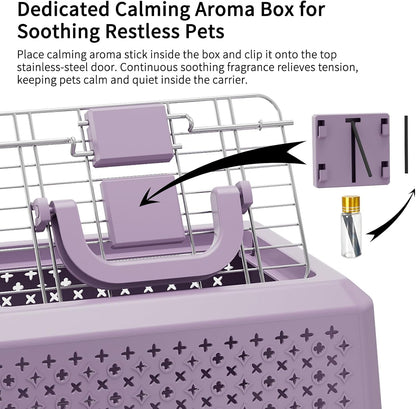 Airline-Approved Pet Carrier: Hard-Sided Crate for Cats & Dogs