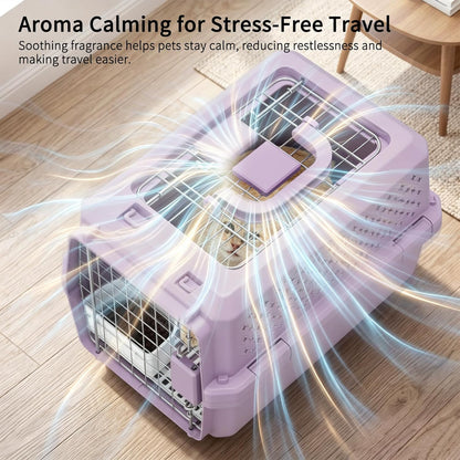 Airline-Approved Pet Carrier: Hard-Sided Crate for Cats & Dogs