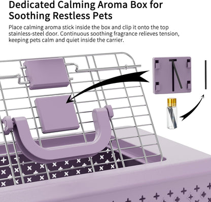Airline-Approved Pet Carrier: Hard-Sided Crate for Cats & Dogs