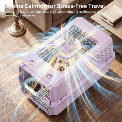 Airline-Approved Pet Carrier: Hard-Sided Crate for Cats & Dogs
