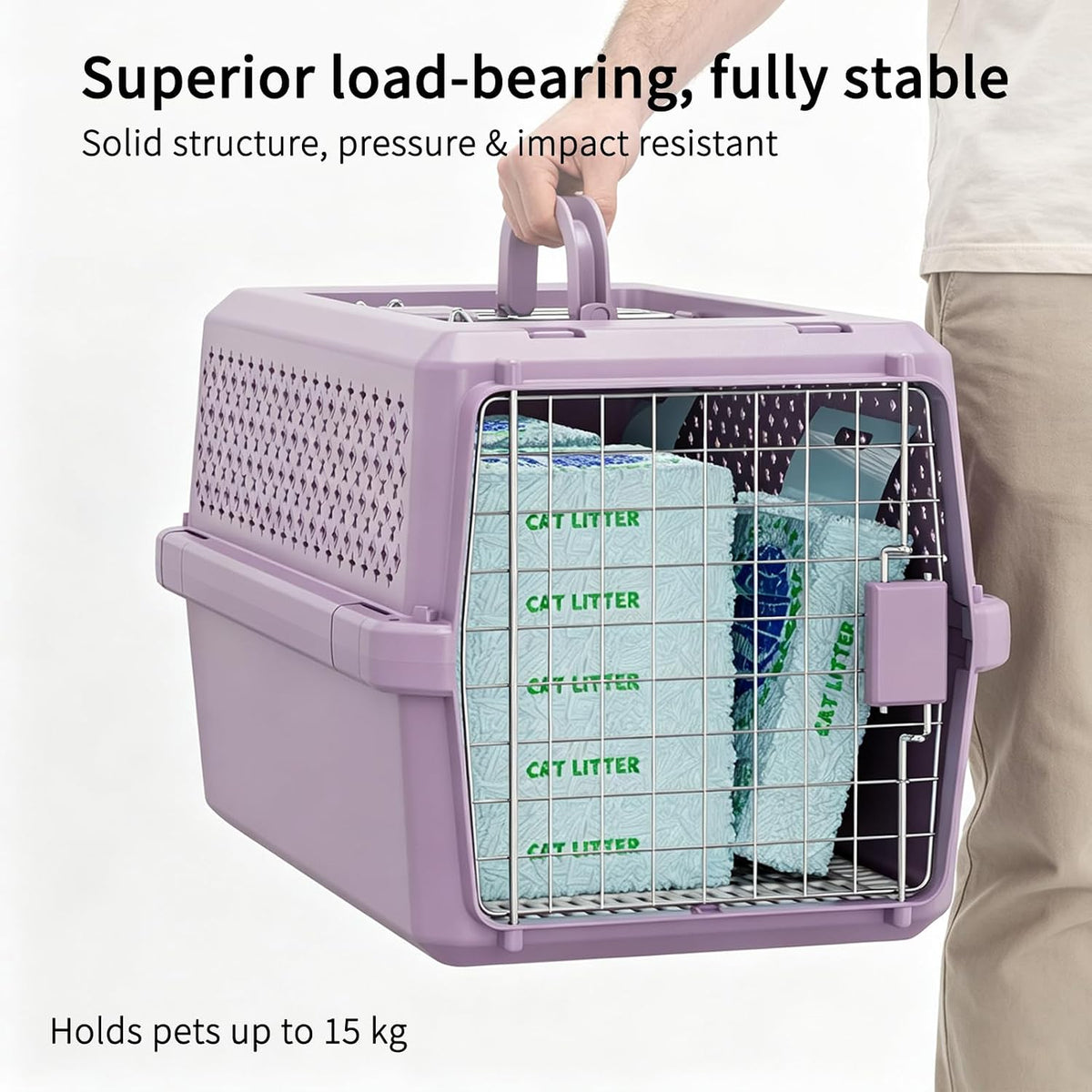 Airline-Approved Pet Carrier: Hard-Sided Crate for Cats & Dogs