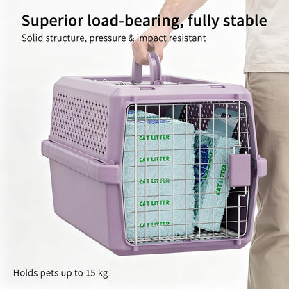 Airline-Approved Pet Carrier: Hard-Sided Crate for Cats & Dogs