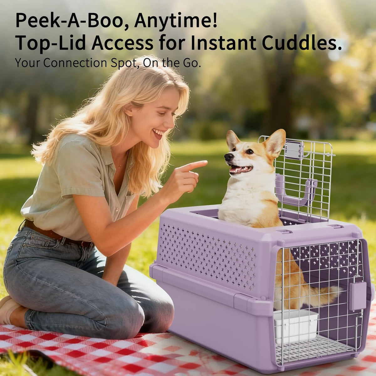 Airline-Approved Pet Carrier: Hard-Sided Crate for Cats & Dogs