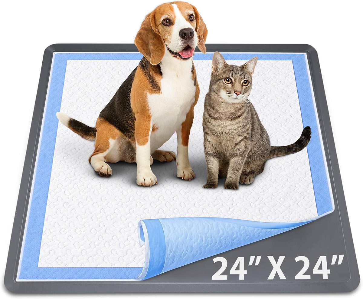 Dog Pee Pad Holder - Fits Up to 24” x 24” Pee Pad - - Dark Grey