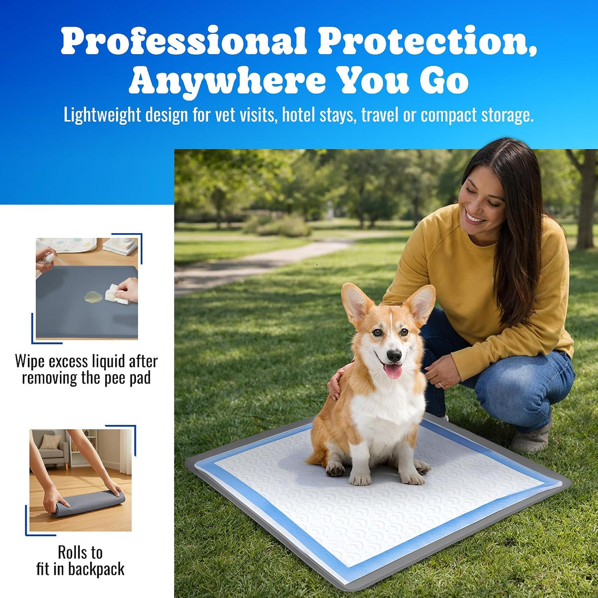 Dog Pee Pad Holder - Fits Up to 24” x 24” Pee Pad - - Dark Grey