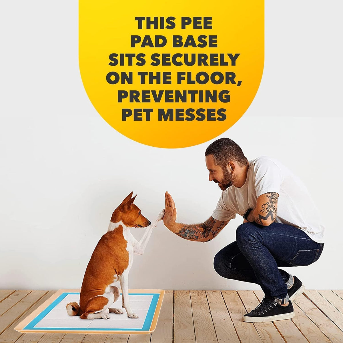 Dog Pee Pad Holder - Fits Up to 24” x 24” Pee Pad - - Dark Grey