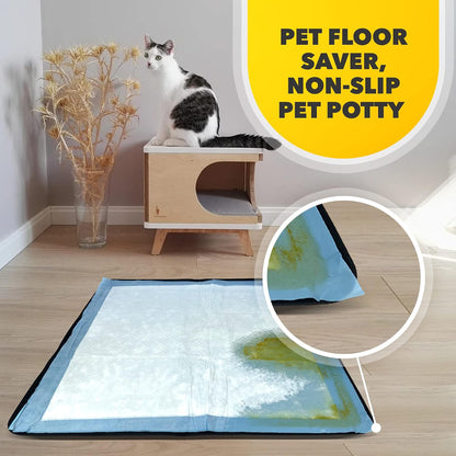 Dog Pee Pad Holder - Fits Up to 24” x 24” Pee Pad - - Dark Grey