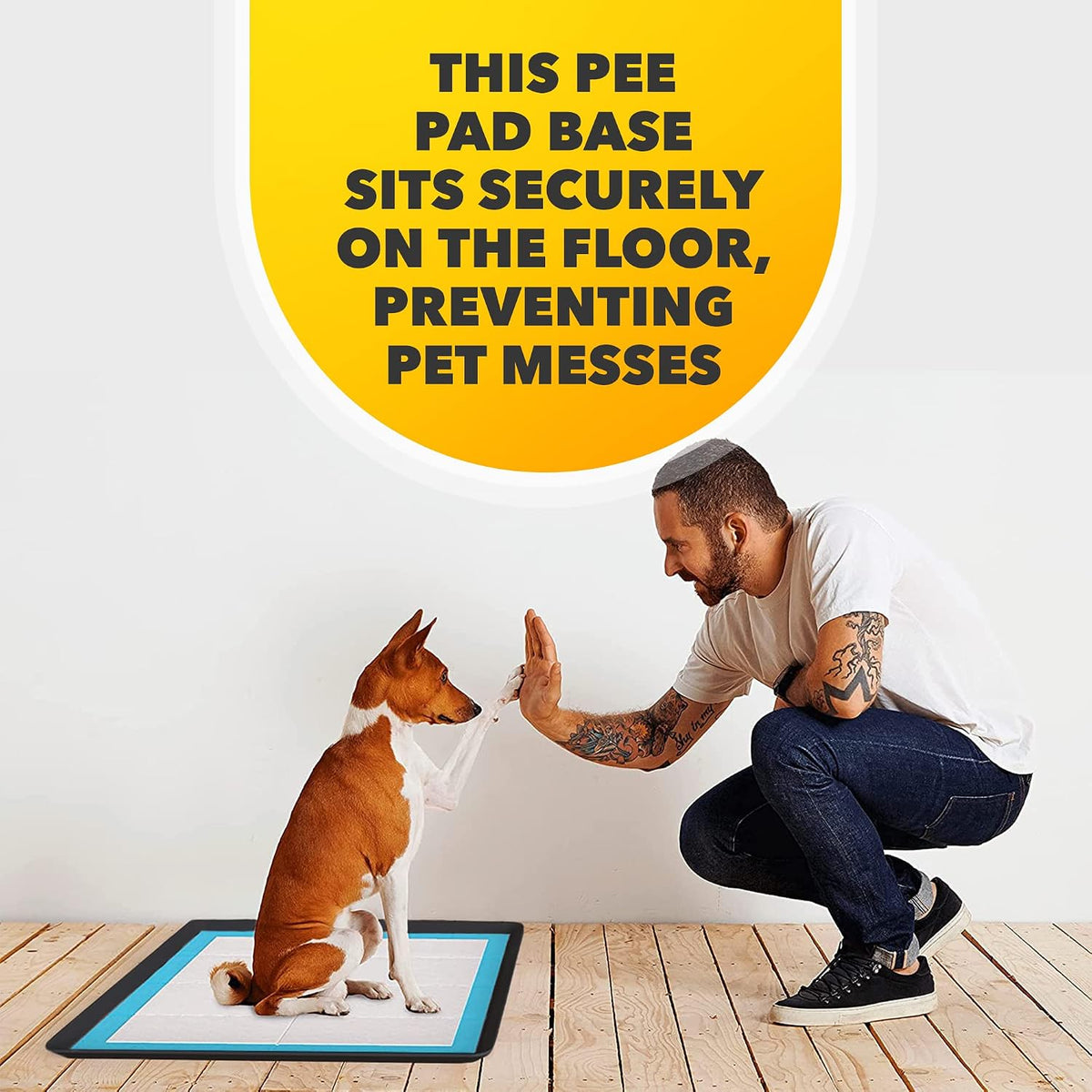 Dog Pee Pad Holder - Fits Up to 24” x 24” Pee Pad - - Dark Grey