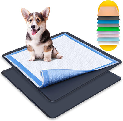 Dog Pee Pad Holder - Fits Up to 24” x 24” Pee Pad - - Dark Grey