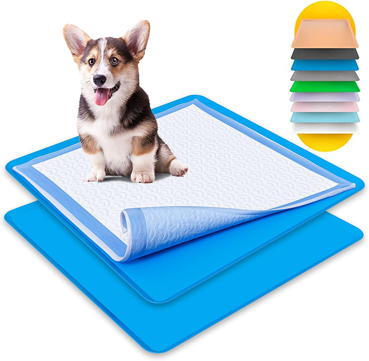Dog Pee Pad Holder - Fits Up to 24” x 24” Pee Pad - - Dark Grey