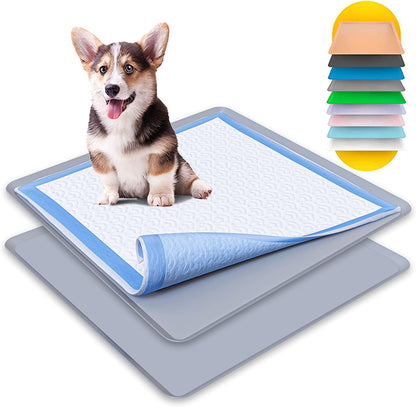 Dog Pee Pad Holder - Fits Up to 24” x 24” Pee Pad - - Dark Grey