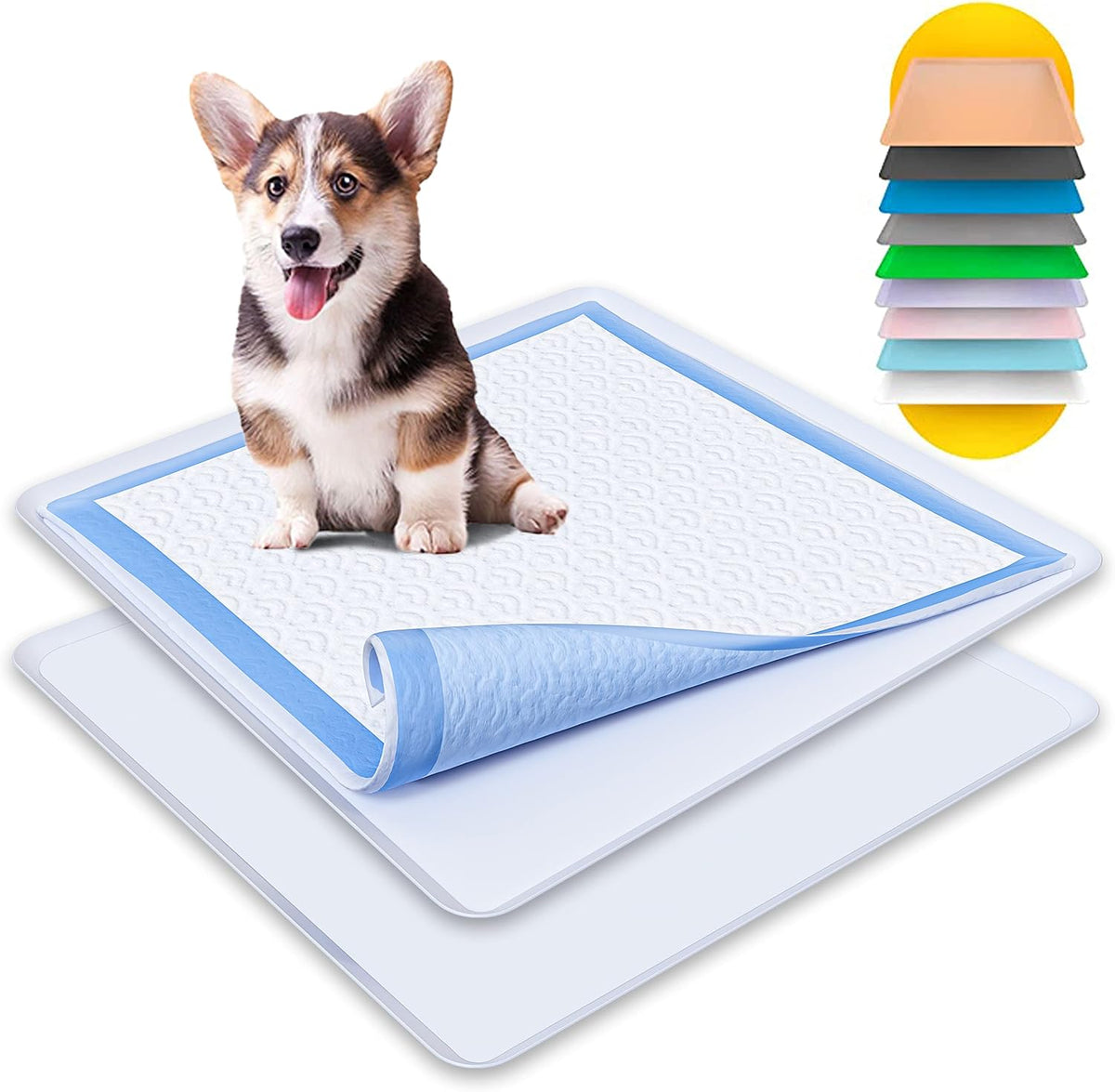 Dog Pee Pad Holder - Fits Up to 24” x 24” Pee Pad - - Dark Grey