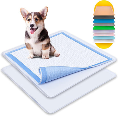 Dog Pee Pad Holder - Fits Up to 24” x 24” Pee Pad - - Dark Grey