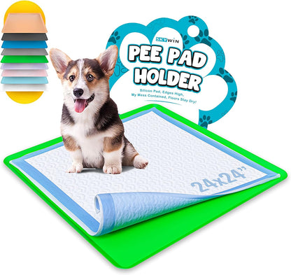 Dog Pee Pad Holder - Fits Up to 24” x 24” Pee Pad - - Dark Grey