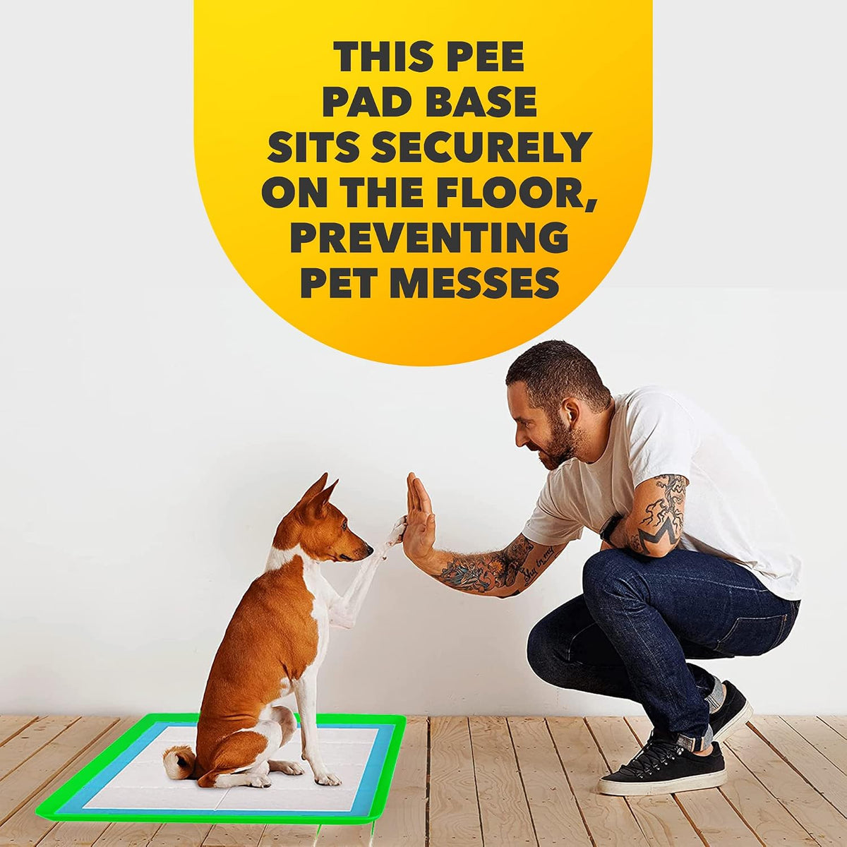 Dog Pee Pad Holder - Fits Up to 24” x 24” Pee Pad - - Dark Grey