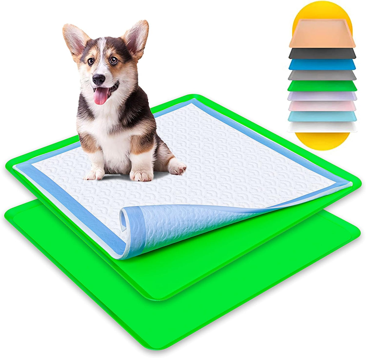 Dog Pee Pad Holder - Fits Up to 24” x 24” Pee Pad - - Dark Grey