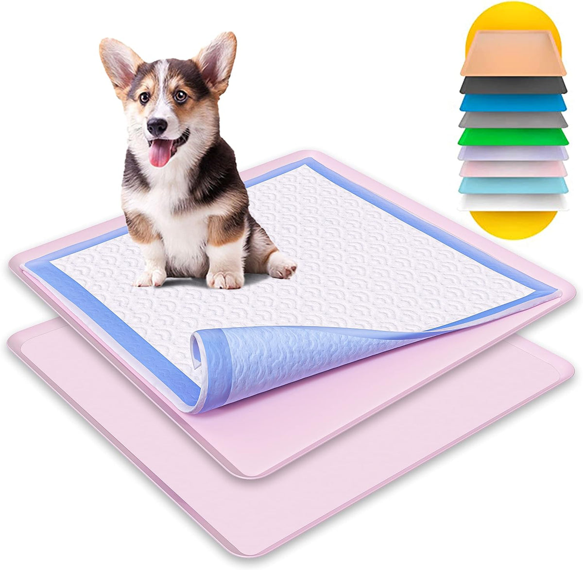 Dog Pee Pad Holder - Fits Up to 24” x 24” Pee Pad - - Dark Grey