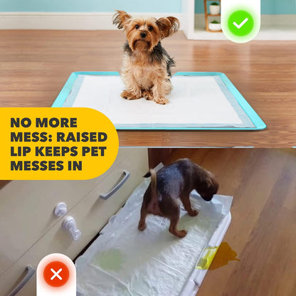 Dog Pee Pad Holder - Fits Up to 24” x 24” Pee Pad - - Dark Grey