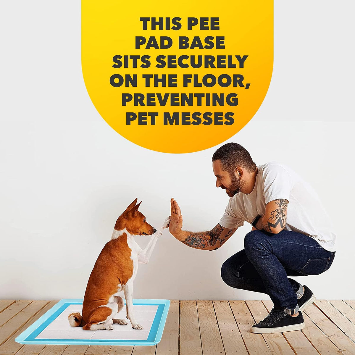 Dog Pee Pad Holder - Fits Up to 24” x 24” Pee Pad - - Dark Grey