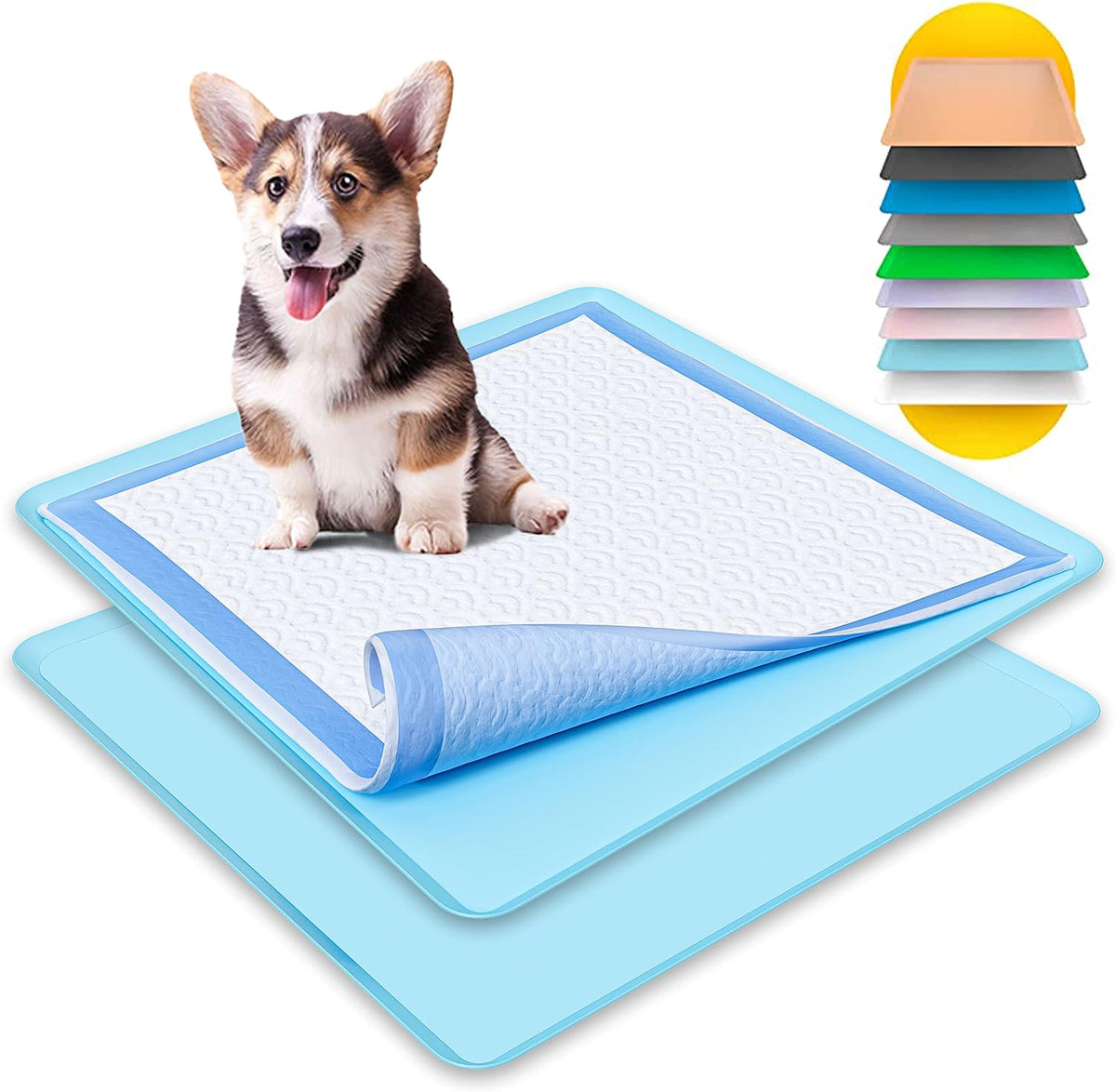 Dog Pee Pad Holder - Fits Up to 24” x 24” Pee Pad - - Dark Grey