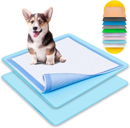 Dog Pee Pad Holder - Fits Up to 24” x 24” Pee Pad - - Dark Grey
