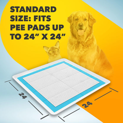Dog Pee Pad Holder - Fits Up to 24” x 24” Pee Pad - - Dark Grey