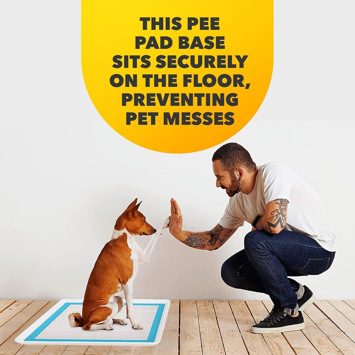 Dog Pee Pad Holder - Fits Up to 24” x 24” Pee Pad - - Dark Grey