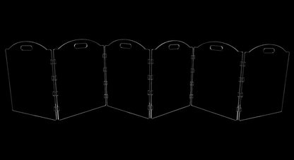 Clear Acrylic Freestanding Dog Gates for the House – Folding 3-Panel Pet Gates for Doorways, Indoor Stairs, and Hallways, Transparent Barrier for Dogs, Puppies, and Cats