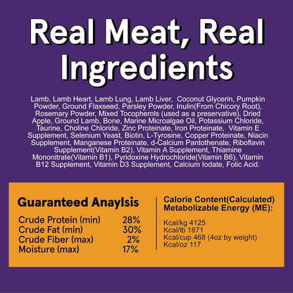 TRMC Real Meat Air Dried Dog Food w/Real Beef - 2lb Bag of USA-Crafted Grain-Free Real Meat Dog Food Sourced from Hormone-Free, Free-Range, Grass-Fed Beef - Digestible, All Natural, High Protein Beef