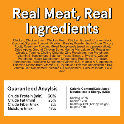 TRMC Real Meat Air Dried Dog Food w/Real Beef - 2lb Bag of USA-Crafted Grain-Free Real Meat Dog Food Sourced from Hormone-Free, Free-Range, Grass-Fed Beef - Digestible, All Natural, High Protein Beef
