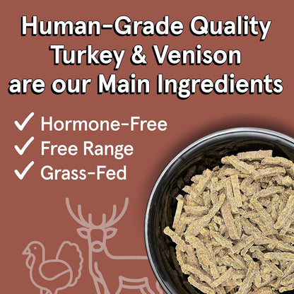 TRMC Real Meat Air Dried Dog Food w/Real Beef - 2lb Bag of USA-Crafted Grain-Free Real Meat Dog Food Sourced from Hormone-Free, Free-Range, Grass-Fed Beef - Digestible, All Natural, High Protein Beef