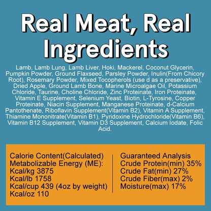 TRMC Real Meat Air Dried Dog Food w/Real Beef - 2lb Bag of USA-Crafted Grain-Free Real Meat Dog Food Sourced from Hormone-Free, Free-Range, Grass-Fed Beef - Digestible, All Natural, High Protein Beef