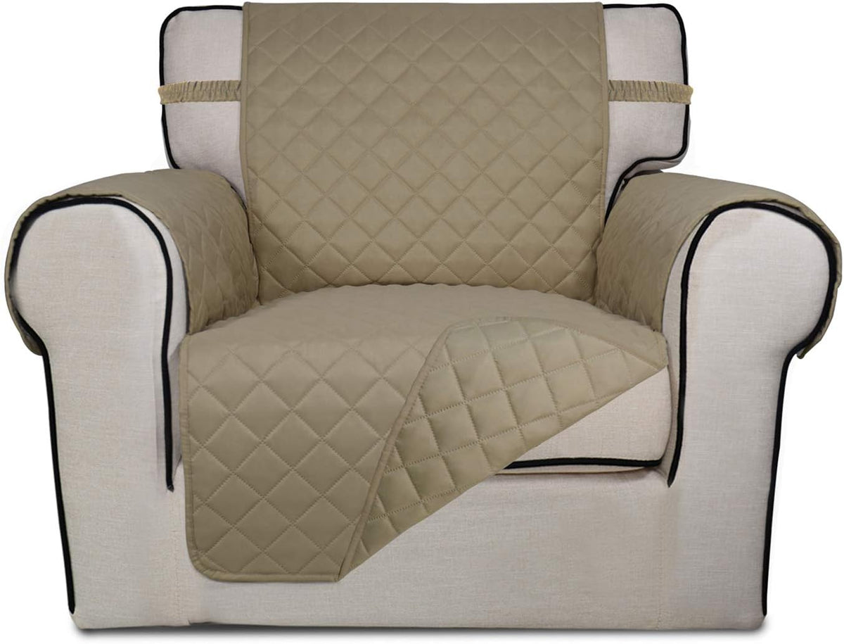 Reversible Quilted Sofa Cover Dog Couch Covers for Sofa, 66 in | Gray/Light Gray, Water Resistant Couch Protector, Washable Pet Couch Cover with Non Slip and Elastic Straps For Kids - Colors A