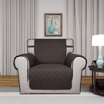 Reversible Quilted Sofa Cover Dog Couch Covers for Sofa, 66 in | Gray/Light Gray, Water Resistant Couch Protector, Washable Pet Couch Cover with Non Slip and Elastic Straps For Kids - Colors A