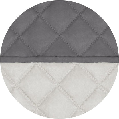 Reversible Quilted Sofa Cover Dog Couch Covers for Sofa, 66 in | Gray/Light Gray, Water Resistant Couch Protector, Washable Pet Couch Cover with Non Slip and Elastic Straps For Kids - Colors A