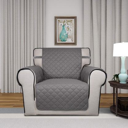 Reversible Quilted Sofa Cover Dog Couch Covers for Sofa, 66 in | Gray/Light Gray, Water Resistant Couch Protector, Washable Pet Couch Cover with Non Slip and Elastic Straps For Kids - Colors A