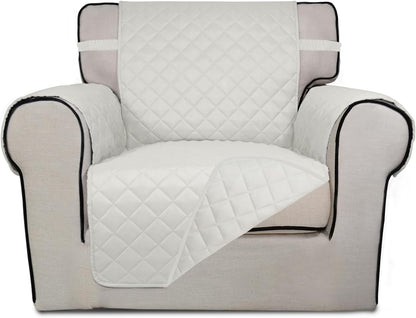 Reversible Quilted Sofa Cover Dog Couch Covers for Sofa, 66 in | Gray/Light Gray, Water Resistant Couch Protector, Washable Pet Couch Cover with Non Slip and Elastic Straps For Kids - Colors A