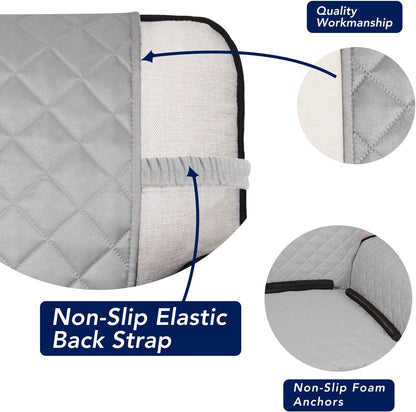 Reversible Quilted Sofa Cover Dog Couch Covers for Sofa, 66 in | Gray/Light Gray, Water Resistant Couch Protector, Washable Pet Couch Cover with Non Slip and Elastic Straps For Kids - Colors A