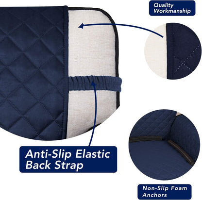 Reversible Quilted Sofa Cover Dog Couch Covers for Sofa, 66 in | Gray/Light Gray, Water Resistant Couch Protector, Washable Pet Couch Cover with Non Slip and Elastic Straps For Kids - Colors A