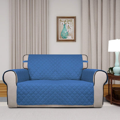 Reversible Quilted Sofa Cover Dog Couch Covers for Sofa, 66 in | Gray/Light Gray, Water Resistant Couch Protector, Washable Pet Couch Cover with Non Slip and Elastic Straps For Kids - Colors A