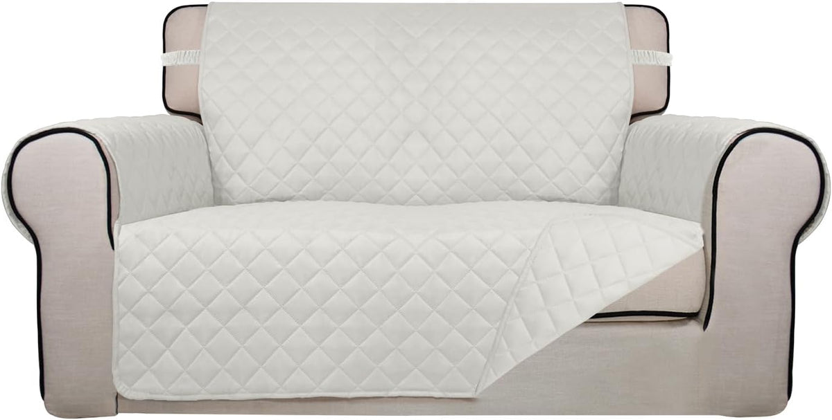 Reversible Quilted Sofa Cover Dog Couch Covers for Sofa, 66 in | Gray/Light Gray, Water Resistant Couch Protector, Washable Pet Couch Cover with Non Slip and Elastic Straps For Kids - Colors A