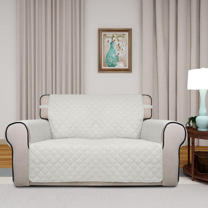 Reversible Quilted Sofa Cover Dog Couch Covers for Sofa, 66 in | Gray/Light Gray, Water Resistant Couch Protector, Washable Pet Couch Cover with Non Slip and Elastic Straps For Kids - Colors A