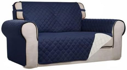 Reversible Quilted Sofa Cover Dog Couch Covers for Sofa, 66 in | Gray/Light Gray, Water Resistant Couch Protector, Washable Pet Couch Cover with Non Slip and Elastic Straps For Kids - Colors A