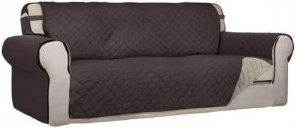 Reversible Quilted Sofa Cover Dog Couch Covers for Sofa, 66 in | Gray/Light Gray, Water Resistant Couch Protector, Washable Pet Couch Cover with Non Slip and Elastic Straps For Kids - Colors A