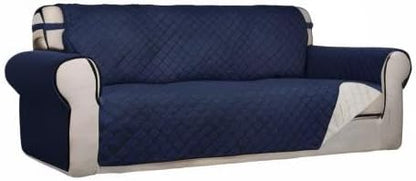 Reversible Quilted Sofa Cover Dog Couch Covers for Sofa, 66 in | Gray/Light Gray, Water Resistant Couch Protector, Washable Pet Couch Cover with Non Slip and Elastic Straps For Kids - Colors A
