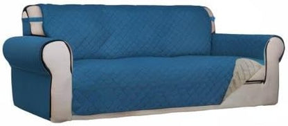 Reversible Quilted Sofa Cover Dog Couch Covers for Sofa, 66 in | Gray/Light Gray, Water Resistant Couch Protector, Washable Pet Couch Cover with Non Slip and Elastic Straps For Kids - Colors A