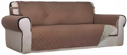 Reversible Quilted Sofa Cover Dog Couch Covers for Sofa, 66 in | Gray/Light Gray, Water Resistant Couch Protector, Washable Pet Couch Cover with Non Slip and Elastic Straps For Kids - Colors A