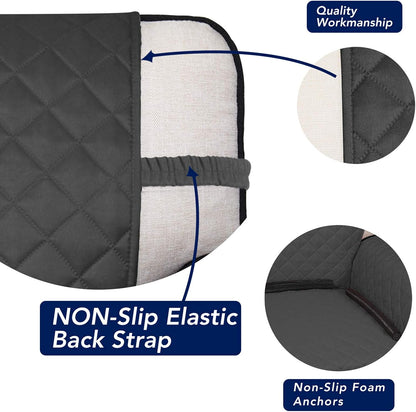 Reversible Quilted Sofa Cover Dog Couch Covers for Sofa, 66 in | Gray/Light Gray, Water Resistant Couch Protector, Washable Pet Couch Cover with Non Slip and Elastic Straps For Kids - Colors A